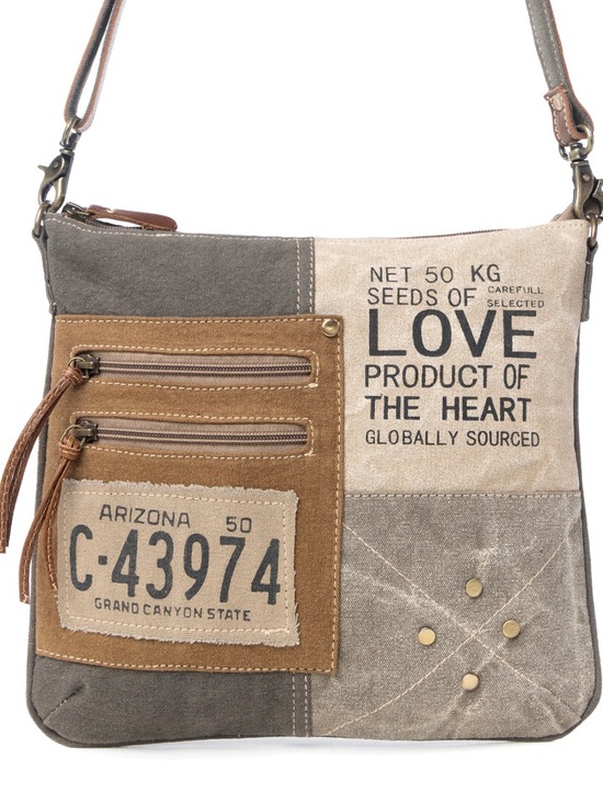 Myra Bag Handbags - Myra Bag Seeds of Love Canvas Crossbody Bag Western Boho
